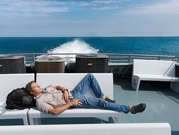 Totally relaxed on the ferry ride to Martha’s Vineyard