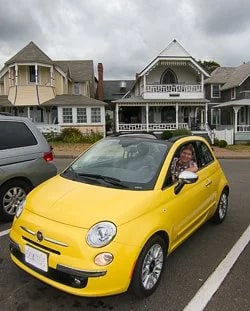 Tooling around The Vineyard in this new FIAT 500C Convertible