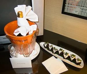 Champagne and treats