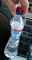 Pressure! Carl's Water Bottle after the 13,800 ft descent from Mauna Kea to the resort at sea level.