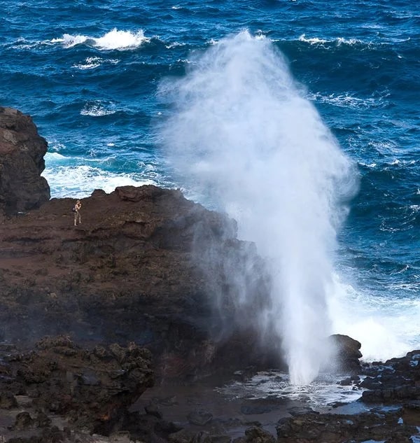 Nakalele Blowhole, along the Kahekili Highway on Maui's northwest coastline. © Carl Amoth