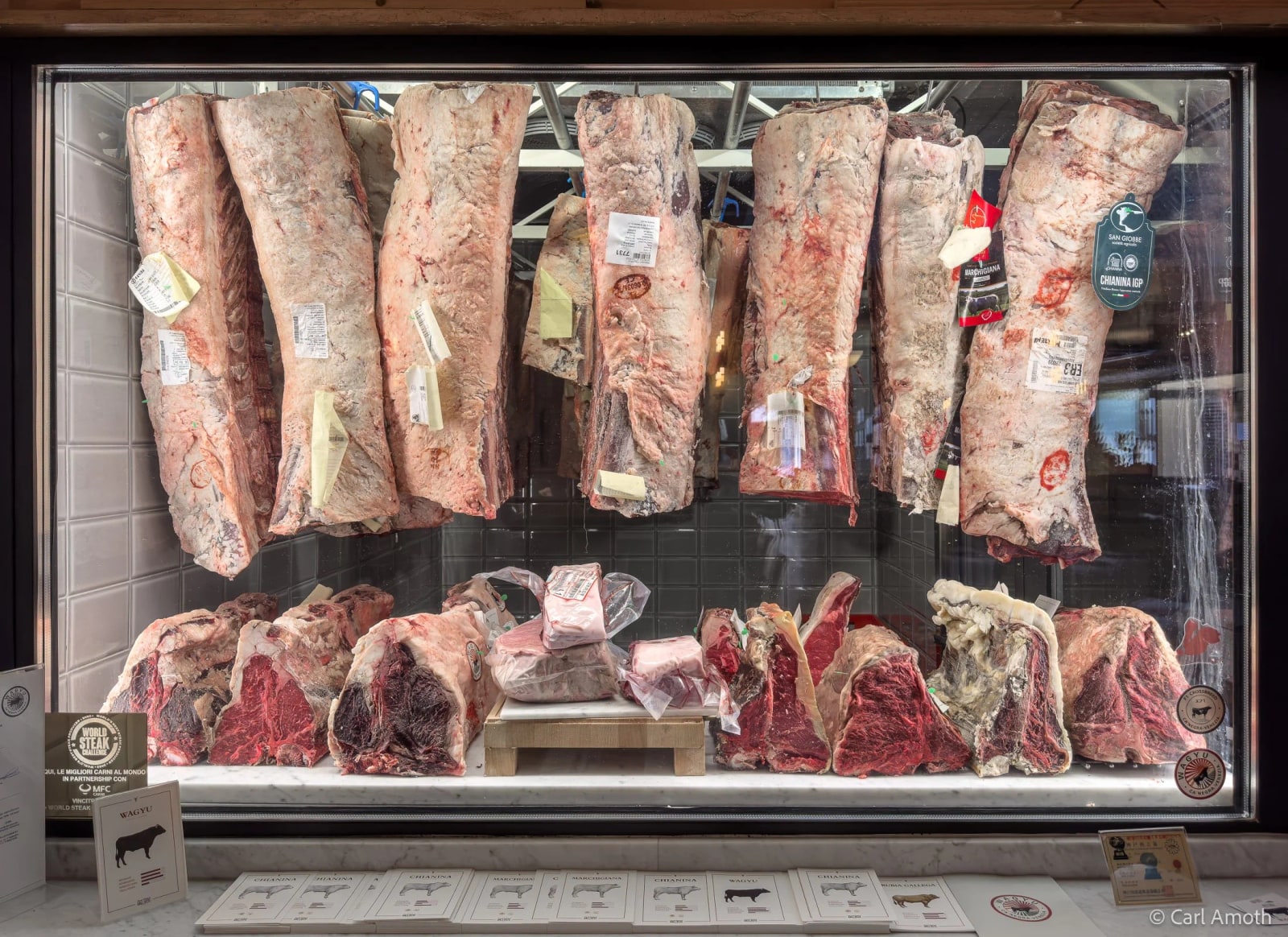 Award-winning Trattoria Dall’oste's Beef Selection: Chianina - Rubia Gallega - Wagyu
