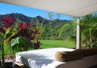 The view from our lanai at The Palmwood Inn in Kauai.