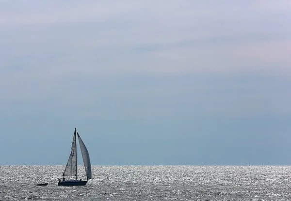 Sailing between Martha's Vineyard and Nantucket
