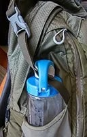 "Secured" Nalgene water bottle
