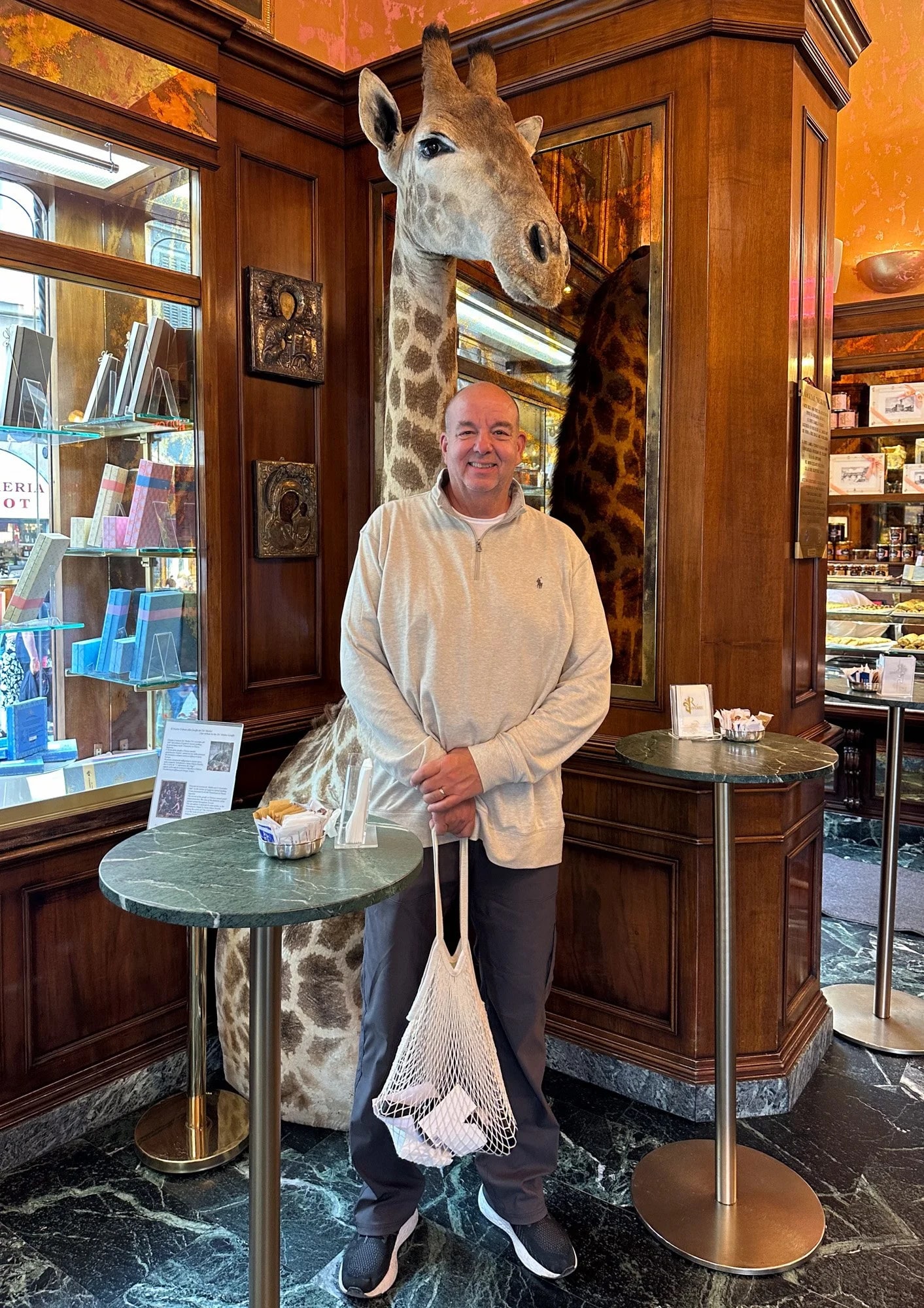 Monte at Rivoire chocolate shop.