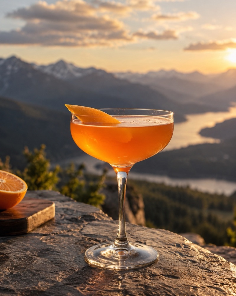 Paper Plane cocktail in a coupe